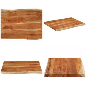 vidaXL Tafelblad rechthoekig natuurlijke rand 90x60x2,5 cm acaciahout - Tafelblad - Tafelbladen - Vervangend Tafelblad - Meubelpaneel