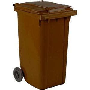 Afvalcontainer 240 liter bruin