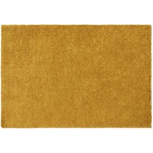 OZAIA Shaggy hoogpolig tapijt - 200 x 300 cm - Mosterdgeel - MILINIO L 300 cm x H 3.5 cm x D 200 cm