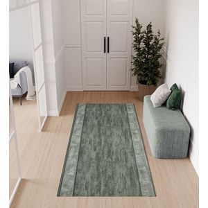 Tapiso Antislip Rubber Mat Groen Gang Woonkamer Rubbermat Tapijt Maat- 100x950