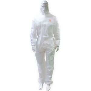 Technosafety Wegwerp Overall - Categorie 3 - Type 5/6 - Anti Statisch - Wit - Maat L