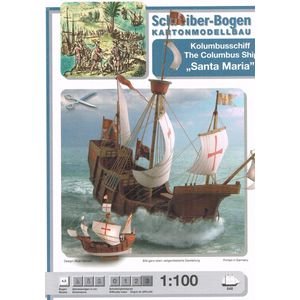 bouwplaat . modelbouw in karton : Schepen: Columbus schip ""Santa Maria"", schaal 1:100