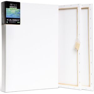 Elan Schildersdoeken 40x60 CM, 6 Stuks Canvasdoeken 40x60 CM, 100% Katoenen Canvas voor Schilderen, Stretched Canvas, Painting Canvas 40x60 CM, Pre Primed Canvas, Schilderdoek 40x60 CM
