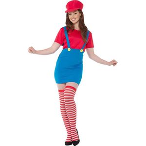 Karnival Costumes Verkleedkleding Mario Kostuum voor vrouwen Deluxe Rood - S