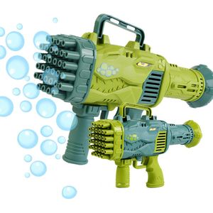 Bellenblaas pistool - Bellenblazer met vloeistof - Bubble gun - Bellenblaasmachine voor kinderen - Speelgoed - 32 gaten - Groene dinosaurus