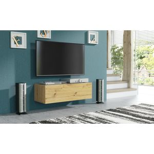 Pro-meubels - Hangend Tv meubel - Tv kast - Tunis - Licht eiken - 100cm