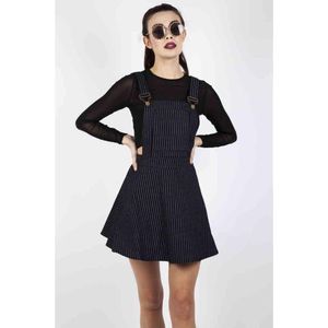 Jawbreaker - Over It All Pinstripe Overall Korte jurk - XL - Zwart