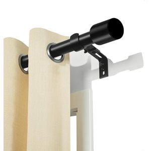 PLAY IT Gordijnroede Uitschuifbaar 85-475cm - Gordijnrail - Zwart