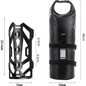 Waterproof Roll Top Bicycle Frame Bag with Shoulder Strap - Easy Attachment for Mountain Bikes and Road Bikes