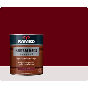 Rambo Pantser Beits Dekkend - 0,75 liter - Karmijnrood