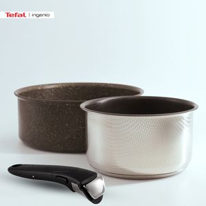 Tefal Ingenio La Cuisine Hoogwaardige Pannen Set - 3-Delig - 100% Aluminium - Alle Warmtebronnen Inclusief Inductie