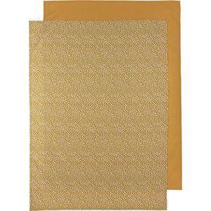 Meyco Baby Cheetah/Uni ledikant laken - 2-pack - honey gold - 100x150cm