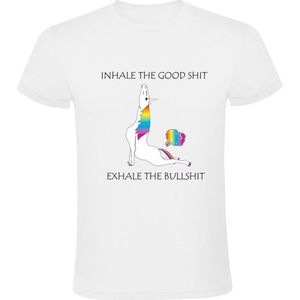 Unicorn Heren T-shirt | eenhoorn | scheet | grappig | regenboog | poep | stinkie | bah