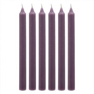 Set van 6 paarse kaarsen H25