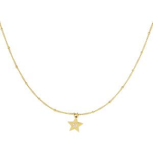 Ketting Starry Night - Yehwang - Ketting - 40 + 5 cm - Goud