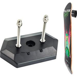 Skateboardhouder Wandmontagehouder Set van 2 Plastic Skateboard Wandmontagehaken met roestvrijstalen schroeven en bouten voor displayopslag van Longboard Skateboard (zwart)