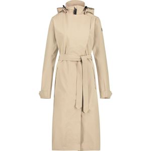 AGU Lange Regenjas - Trench Coat Dames - Regenjas Dames - Urban Regenjas Dames lang model - Beige - XL