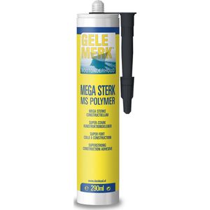 Gele merk MS Polymer mega sterk polymeer constructielijm zwart 290ml