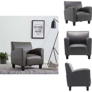 vidaXL Stoel - Stoelen - Relaxfauteuil - Relaxfauteuils - Fauteuil kunstleer grijs