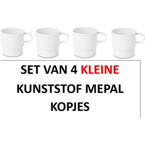 MEPAL - KOPJE BASIC 234 - Wit - SET VAN 4 - KLEINE KOPJES