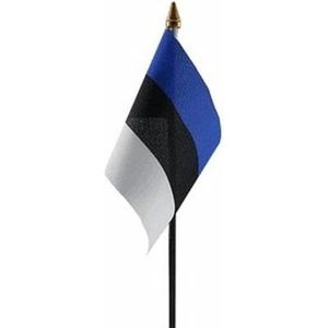 Estland mini vlaggetje op stok 10 x 15 cm