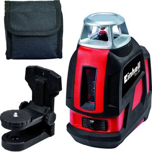 Einhell Kruislijnlaser TE-LL 360 - Werkbereik 20 m - 360° - Horizontaal & verticaal - Nivelleringsbereik 4 ° - Incl. in hoogte verstelbare wandhouder - Incl. praktische opbergtas