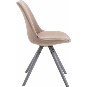 Eetkamer - Bezoekersstoel Sievi Stof Round legs G, Taupe