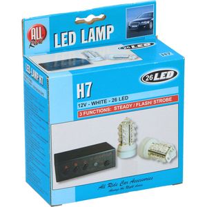 All Ride H7 Autolampen - LED - 26 LED- 12 V - Wit Licht