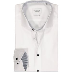 ETERNA modern fit overhemd - popeline - wit (contrast) - Strijkvrij - Boordmaat: 42