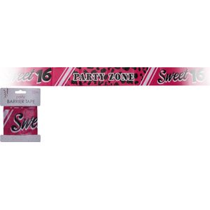 Free And Easy Afzetlint Sweet Sixteen 10 Meter Roze/zwart