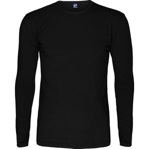 Alan Red Olbia Heren T-shirt Lange Mouw Zwart Ronde Hals Body Fit-2 Pack