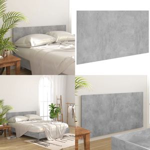 vidaXL Hoofdbord 160x1,5x80 cm bewerkt hout betongrijs - Hoofdbord - Hoofdborden - Hoofdeinde - Bedeinde