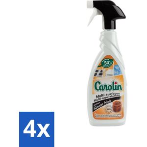 Carolin - Savon Noir - Allesreiniger - Spray - 650 ml - Voordeelverpakking - 4 stuks