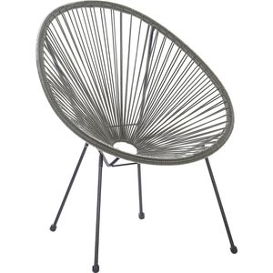 Beliani ACAPULCO II - Tuinstoel - Grijs - PE rotan