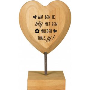 Moederdag - Wooden Heart - Moeder - Lint: Speciaal voor jou - Cadeauverpakking