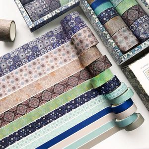 BOTC - Klassieke Washi Tape Set - 12 roll – Kunst - geometrisch patroon - Decoratief - DIY Scrapbooking - Dagboek - Album Sticker - Plakband Briefpapier - 3m lange