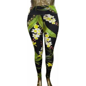 Dames Legging - High Waist - Sportlegging - Bloemenprint - Maat M/L