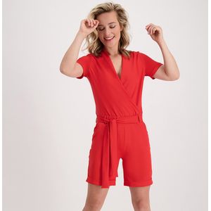 Rode Jumpsuit van Je m'appelle - Dames - Travelstof - Maat 42 - 4 maten beschikbaar