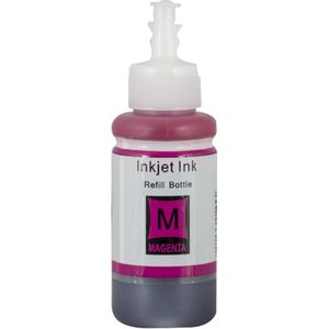T6643/T6733 Magenta Huismerk Inktfles 100ml | C13T664340 | Geschikt voor Epson EcoTank ET-2500/ET-2550/ET-2600/ET-2610/ET-2650/ET-3600/ET-4500/ET-4550/ET-14000/ET-16500/ET-L300/ET-L355/ET-L555/ET-L810/ET-L850/Epson L800/L801/L805/L1800