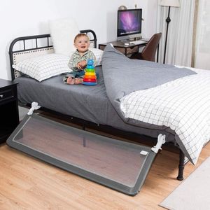 Opklapbaar bedhekje voor baby's - In hoogte verstelbaar - Grijs - 100 cm Bed Rail