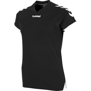 Hummel Fyn Shirt Korte Mouw Dames - Zwart / Magenta | Maat: XL