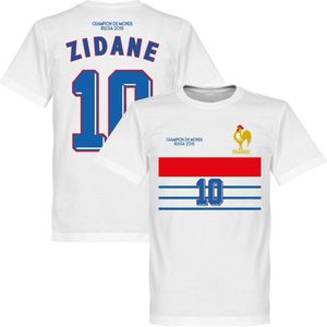 Frankrijk Champions 1998 Retro Away T-Shirt + Zidane 10  - 5XL