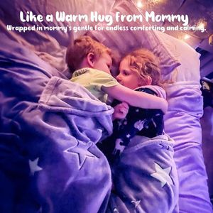 Zachte Glow in the Dark Kinderdeken | Warme Flanellen Fleece Deken | Kerst Fleece Deken voor Meisjes en Jongens | Geschenk Babydekens voor Alle Seizoenen (Ster 1, 130x170cm)