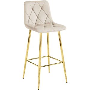 NADO kruk - beige fluweel / GOUDEN poten x 2