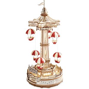 Robotime - Parachute Tower - Houten modelbouw - Modelbouw - DIY - Hout 3D puzzel - Tieners - Volwassenen