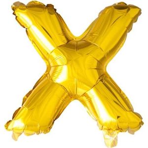 ballon - 100 cm - goud - letter - X