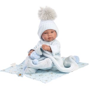 Llorens full body babypop jongen Tino met deken en speen 43 cm