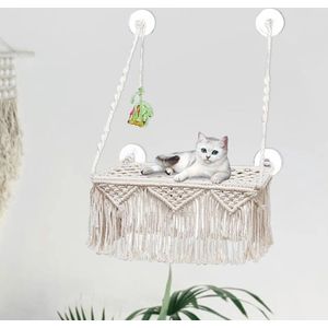 Luxe Macramé Katten Hangmat Bed Voor Decoratie Kitten Slapen Spelen Klimmen Kat Poes Slaap Hangmat