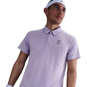Nike Court Advantage Tennis Polo Heren Lila XL
