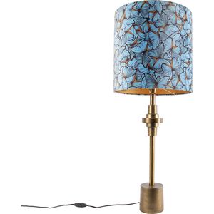 QAZQA diverso - Art Deco Tafellamp met kap - 1 lichts - H 995 mm - Multicolor - Woonkamer | Slaapkamer